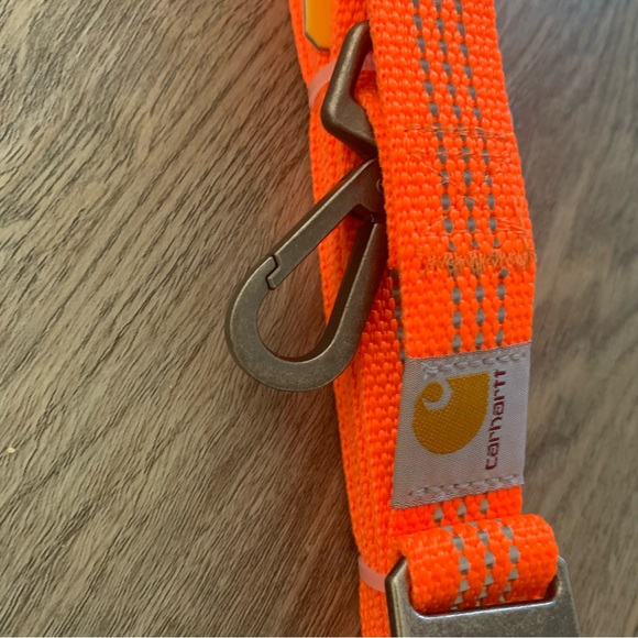 Carhartt Bright Orange Dog Leash Large 6 ft Reflective Durable Claw Clasp - Picture 5 of 8
